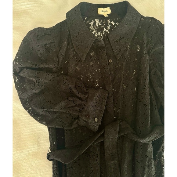 L'AGENCE Kaiya 3/4 Sleeve Black Lace Dress - Size X-Large - Picture 8 of 12
